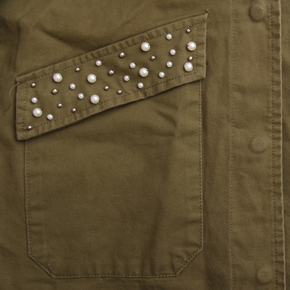 Lea & Viola Pearl Detail Camo Jacket - Picture 4 of 7
